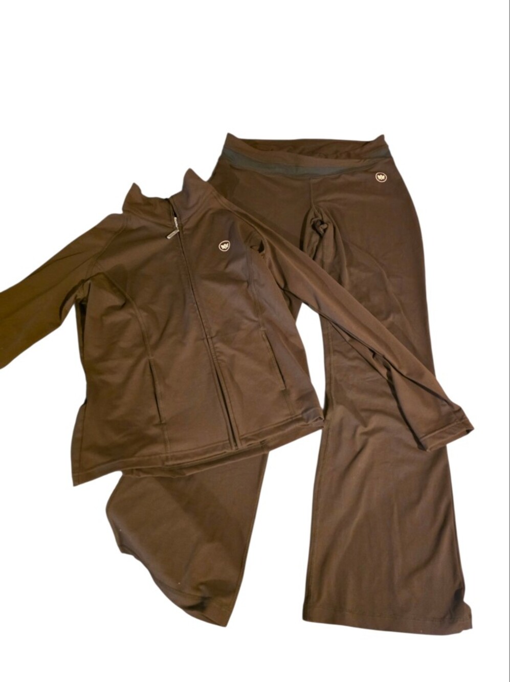 Roots Brown Track Jacket and Flared Joggers Set